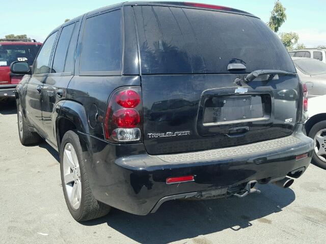 1GNES13H782111160 - 2008 CHEVROLET TRAILBLAZE BLACK photo 3