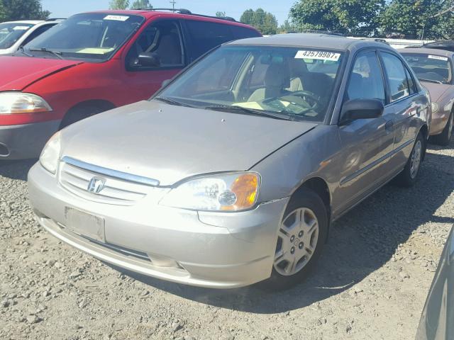 2HGES16561H582029 - 2001 HONDA CIVIC TAN photo 2