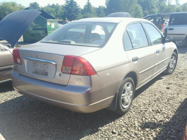 2HGES16561H582029 - 2001 HONDA CIVIC TAN photo 4