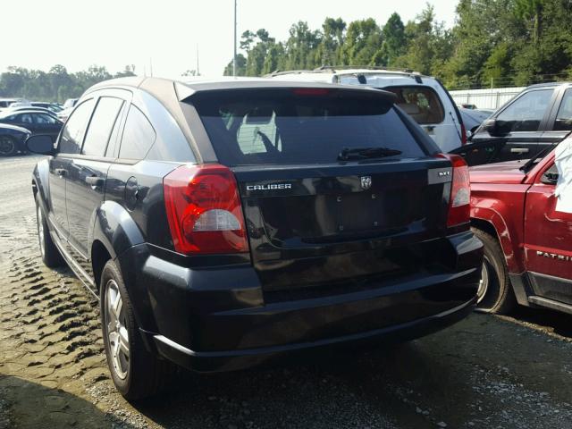 1B3HB48B17D186551 - 2007 DODGE CALIBER SX BLACK photo 3