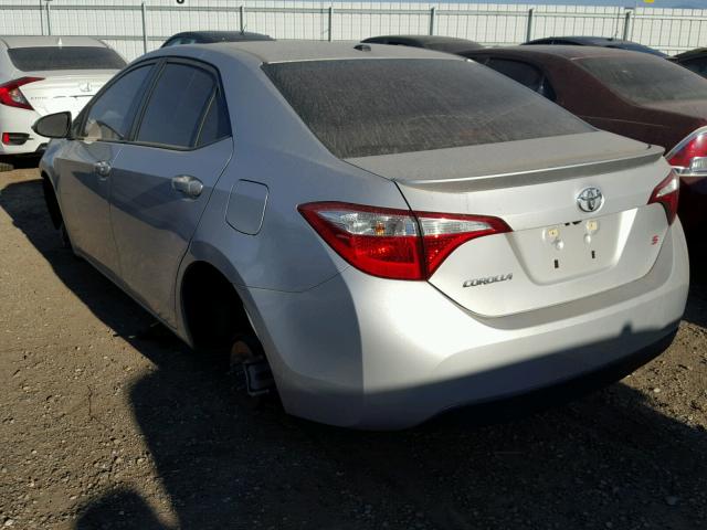 5YFBURHE0EP015676 - 2014 TOYOTA COROLLA L SILVER photo 3