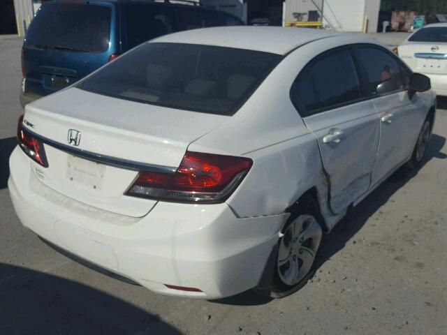 2HGFB2F55DH520961 - 2013 HONDA CIVIC LX WHITE photo 4