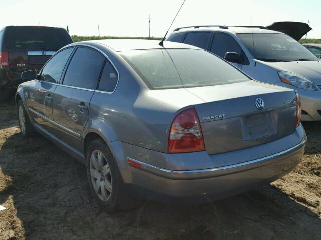 WVWTH63B03P289138 - 2003 VOLKSWAGEN PASSAT GLX GRAY photo 3