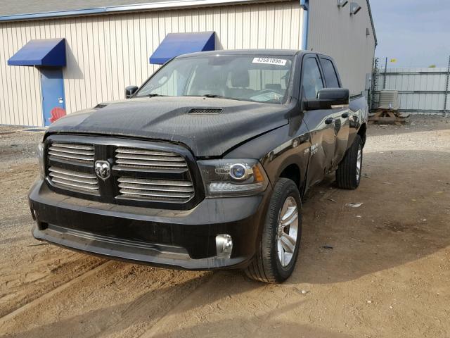 1C6RR7HT2DS559653 - 2013 RAM 1500 SPORT BLACK photo 2