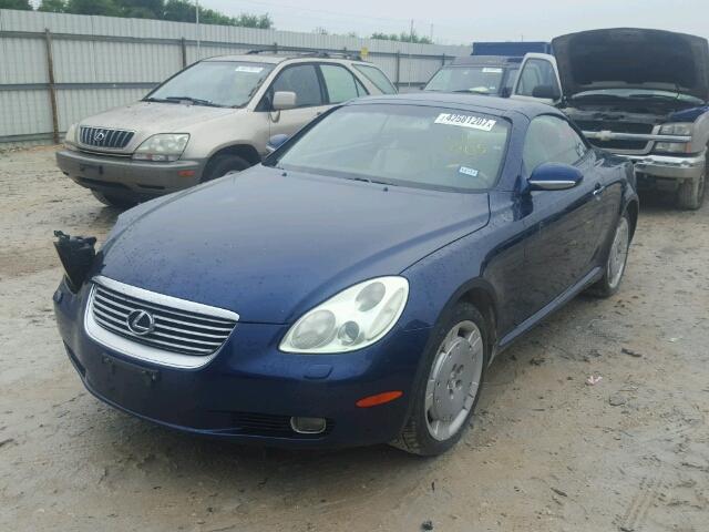 JTHFN48Y320015705 - 2002 LEXUS SC 430 BLUE photo 2