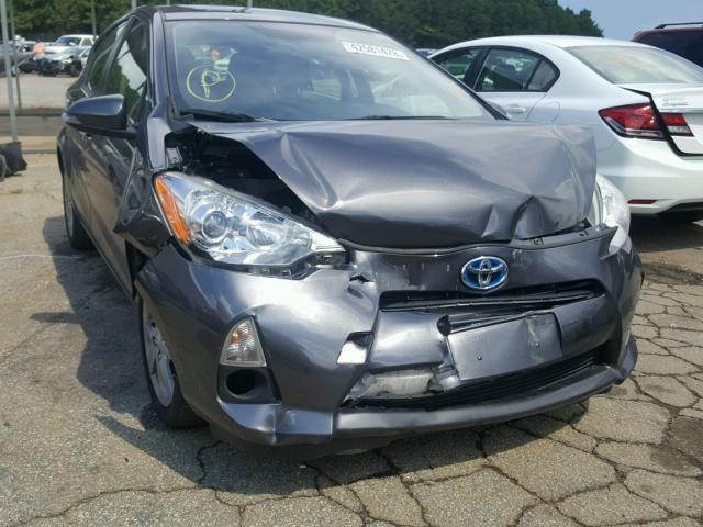 JTDKDTB31E1061347 - 2014 TOYOTA PRIUS C GRAY photo 1