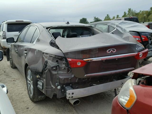 JN1BV7AP8EM679341 - 2014 INFINITI Q50 BASE Marrón foto 3