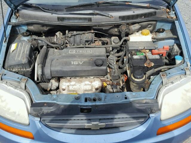 KL1TD62674B143339 - 2004 CHEVROLET AVEO BLUE photo 7