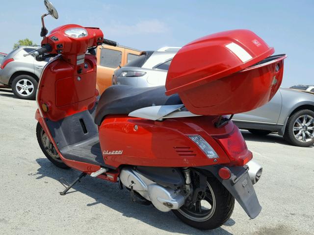 LC2D2H123EC100140 - 2014 KYMCO USA INC LIKE 200I RED photo 3