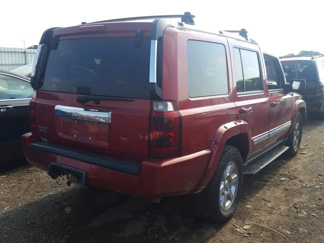 1J8HG58N06C175571 - 2006 JEEP COMMANDER RED photo 4