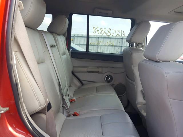 1J8HG58N06C175571 - 2006 JEEP COMMANDER RED photo 6