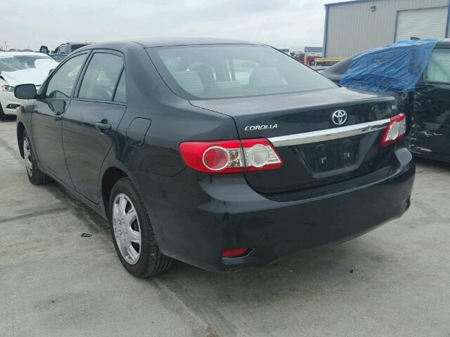 2T1BU4EE2CC774835 - 2012 TOYOTA COROLLA BLACK photo 3