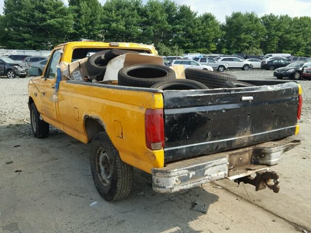 1FTEF25H2PNB02489 - 1993 FORD F250 YELLOW photo 3