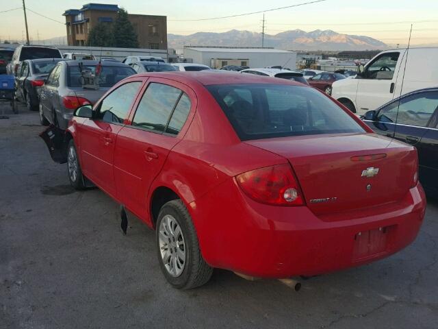 1G1AT58HX97287167 - 2009 CHEVROLET COBALT LT RED photo 3