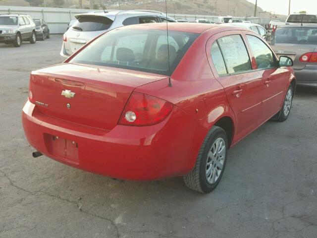 1G1AT58HX97287167 - 2009 CHEVROLET COBALT LT RED photo 4