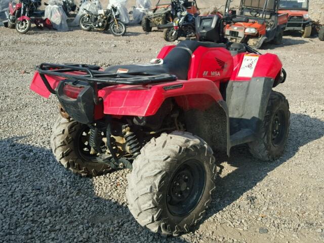 1HFTE4509F4000715 - 2015 HONDA TRX500 FM RED photo 4