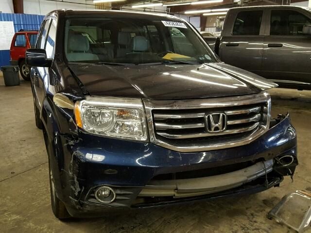 5FNYF4H40DB024029 - 2013 HONDA PILOT EX BLUE photo 1