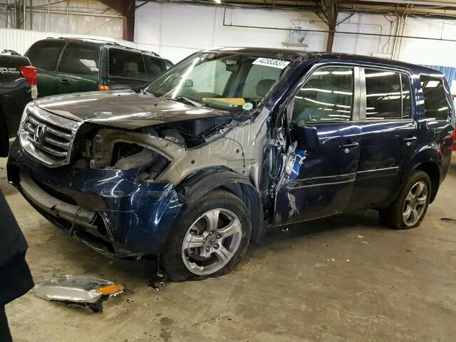 5FNYF4H40DB024029 - 2013 HONDA PILOT EX BLUE photo 2