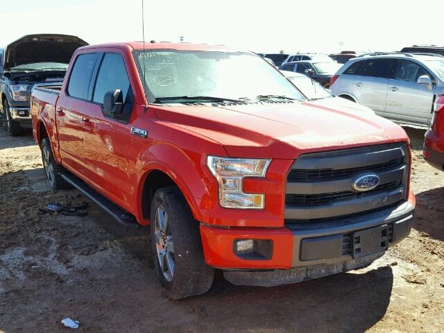 1FTEW1EF7FKD35115 - 2015 FORD F150 RED photo 1