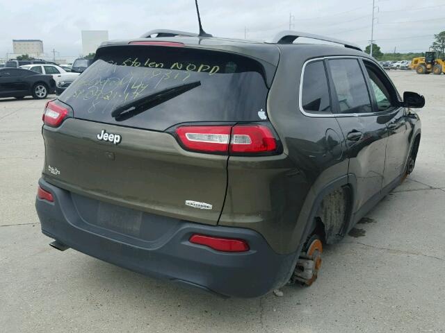 1C4PJLCB6EW217308 - 2014 JEEP CHEROKEE L GREEN photo 4