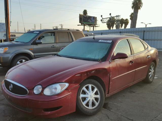 2G4WD532451283289 - 2005 BUICK LACROSSE C BURGUNDY photo 2