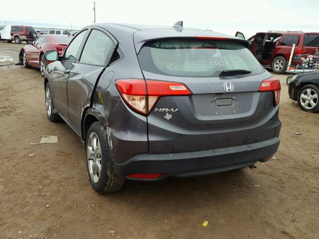 3CZRU5H38GM743594 - 2016 HONDA HR-V LX GRAY photo 3