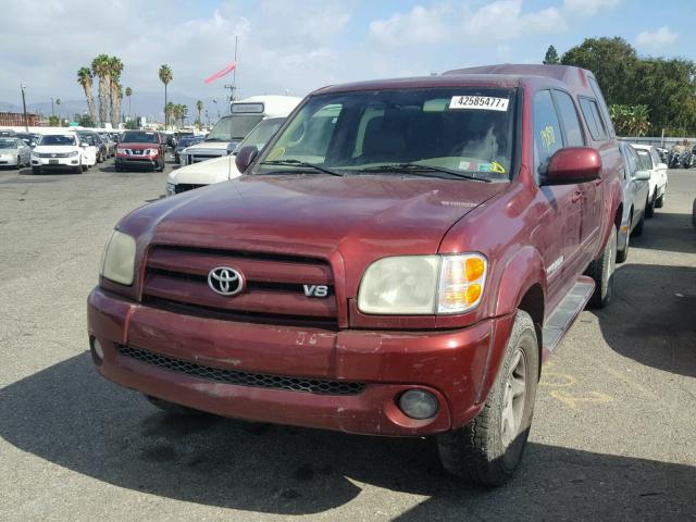 5TBDT48194S440534 - 2004 TOYOTA TUNDRA BURGUNDY photo 2