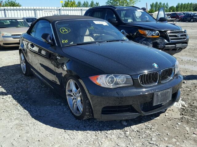 WBAUN7C54BVM24321 - 2011 BMW 135 I BLACK photo 1