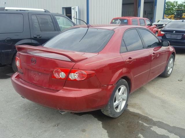 1YVFP80C845N19041 - 2004 MAZDA 6 I Rojo foto 4