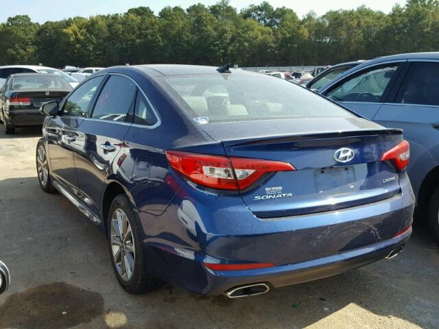 5NPE34AF8GH344342 - 2016 HYUNDAI SONATA SPO BLUE photo 3