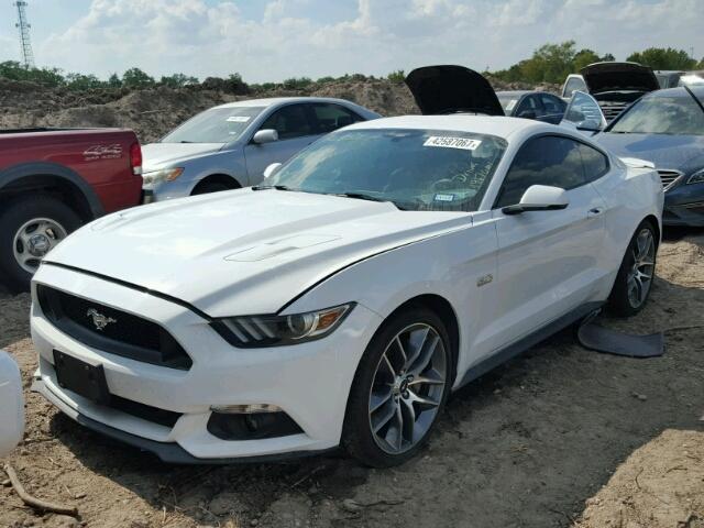 1FA6P8CF7G5240878 - 2016 FORD MUSTANG GT WHITE photo 2