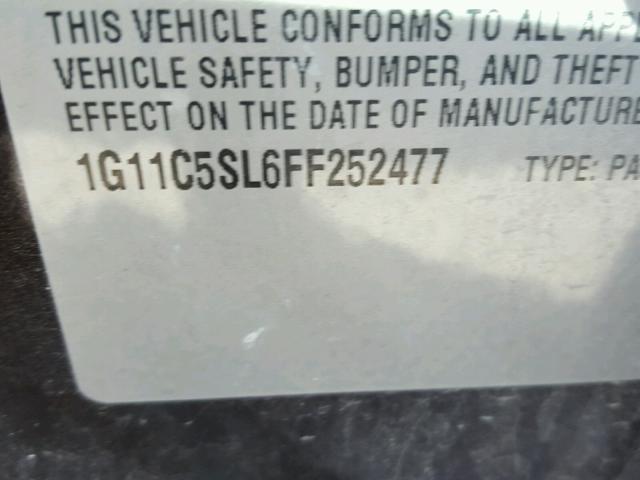 1G11C5SL6FF252477 - 2015 CHEVROLET MALIBU 1LT 棕色 照片 10