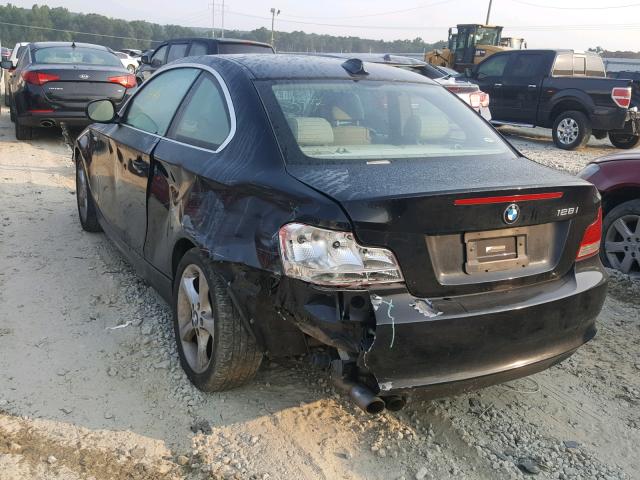 WBAUP9C5XBVL90441 - 2011 BMW 128 I შავი ფოტო 3