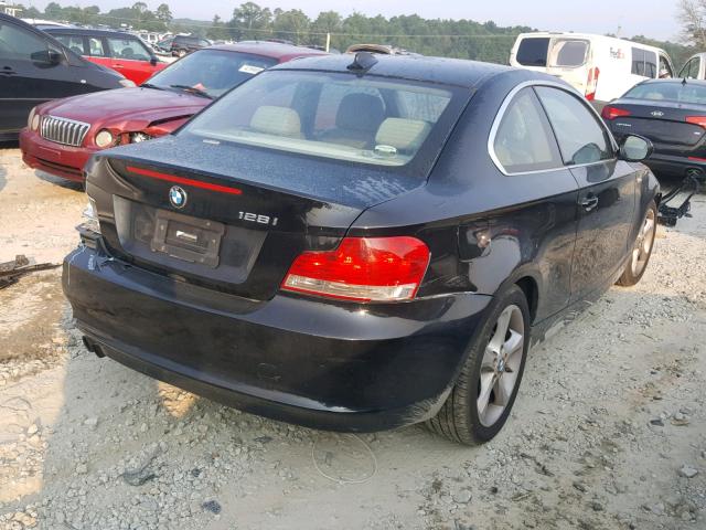 WBAUP9C5XBVL90441 - 2011 BMW 128 I შავი ფოტო 4