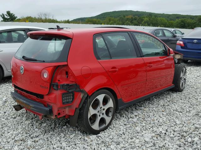 WVWHV71K49W119628 - 2009 VOLKSWAGEN GTI RED photo 4