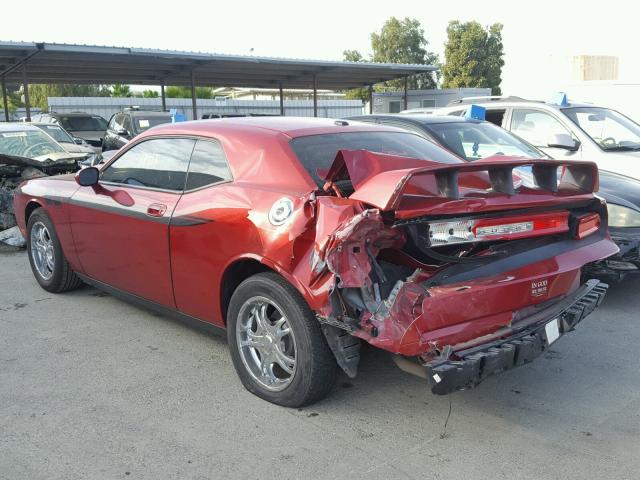 2B3CJ4DV5AH260674 - 2010 DODGE CHALLENGER BURGUNDY photo 3