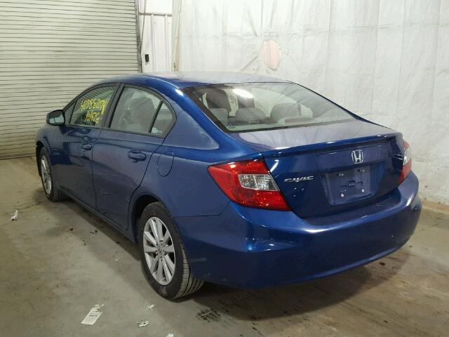 2HGFB2F81CH554582 - 2012 HONDA CIVIC EX BLUE photo 3