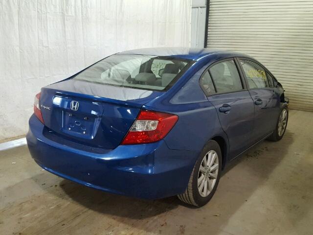 2HGFB2F81CH554582 - 2012 HONDA CIVIC EX BLUE photo 4