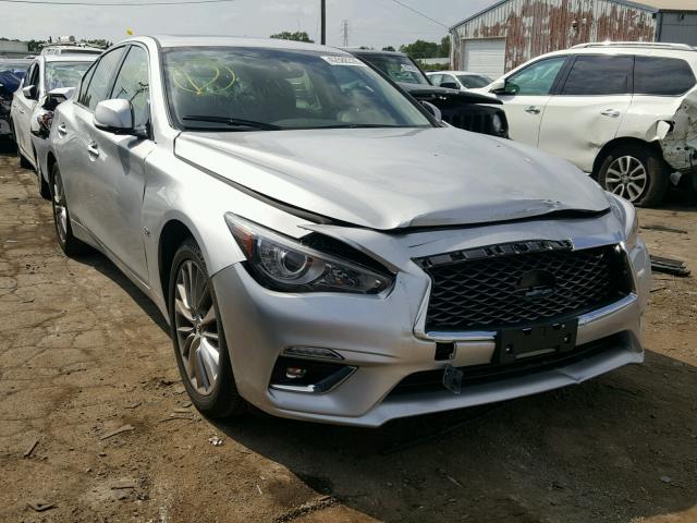 JN1EV7AR7JM444096 - 2018 INFINITI Q50 LUXE SILVER photo 1