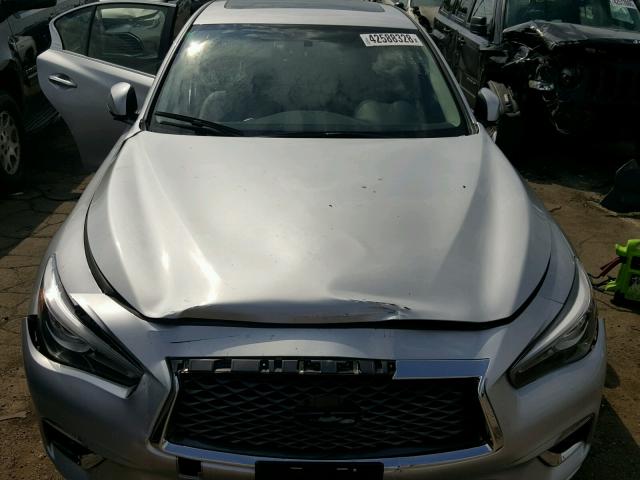 JN1EV7AR7JM444096 - 2018 INFINITI Q50 LUXE SILVER photo 7