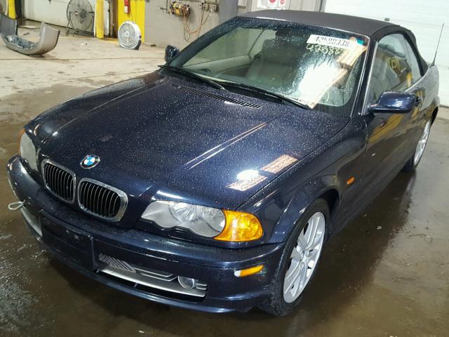 WBABS53441JU86836 - 2001 BMW 330 CI BLUE photo 2