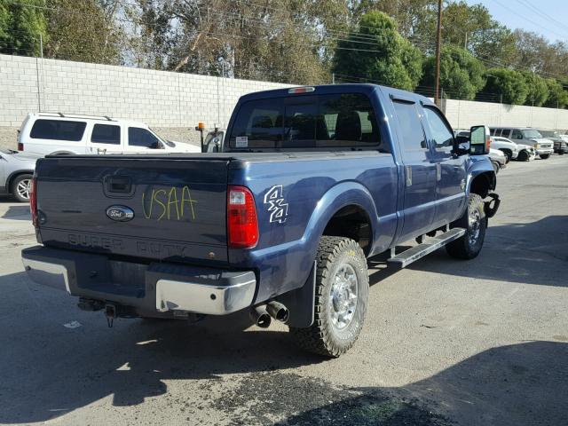 1FT8W3BT1DEA84347 - 2013 FORD F350 SUPER BLUE photo 4