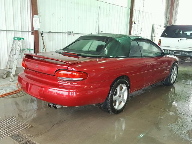 3C3EL45H2TT259636 - 1996 CHRYSLER SEBRING JX RED photo 4