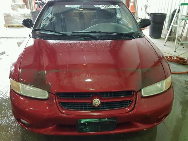 3C3EL45H2TT259636 - 1996 CHRYSLER SEBRING JX RED photo 9