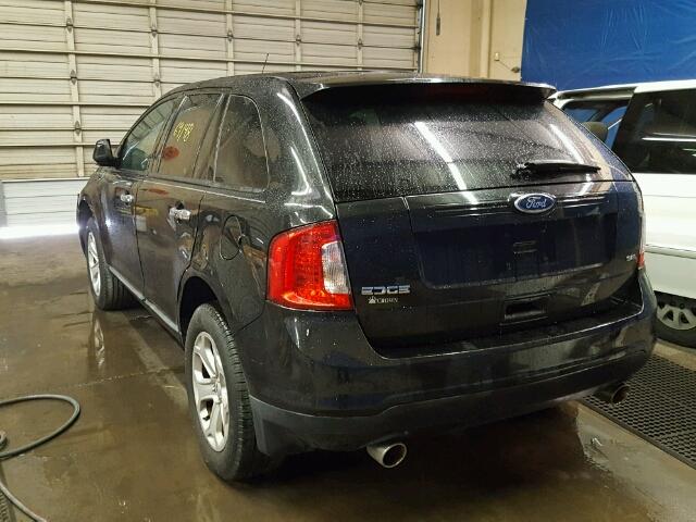 2FMDK3JC0BBA16735 - 2011 FORD EDGE SEL BLACK photo 3