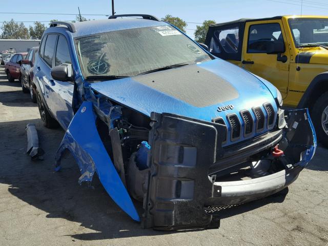 1C4PJMBS9HW656739 - 2017 JEEP CHEROKEE T BLUE photo 1