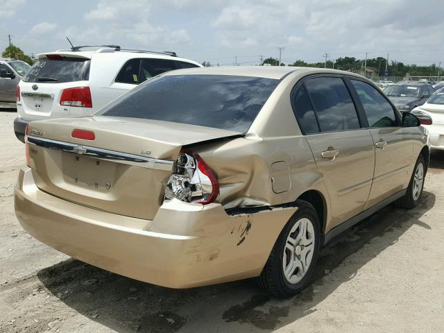 1G1ZS58F47F236786 - 2007 CHEVROLET MALIBU LS ოქროსფერი ფოტო 4