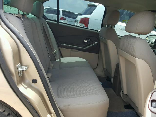 1G1ZS58F47F236786 - 2007 CHEVROLET MALIBU LS ოქროსფერი ფოტო 6