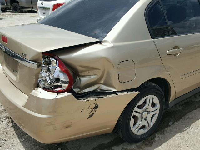 1G1ZS58F47F236786 - 2007 CHEVROLET MALIBU LS ოქროსფერი ფოტო 9