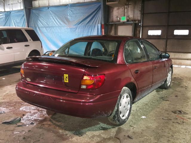 1G8ZH52841Z228932 - 2001 SATURN SL1 MAROON photo 4